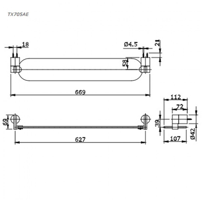 Kệ kính TOTO TX705AE