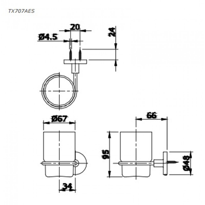 Lô đựng bàn chải TOTO TX707AES