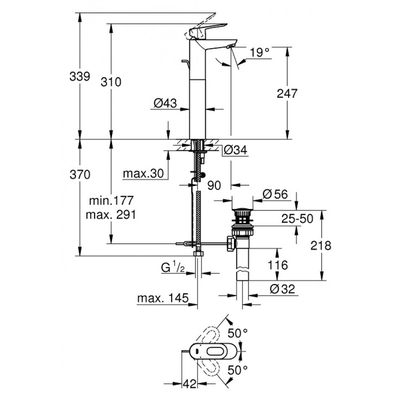 Vòi chậu Grohe 32856000 nóng lạnh