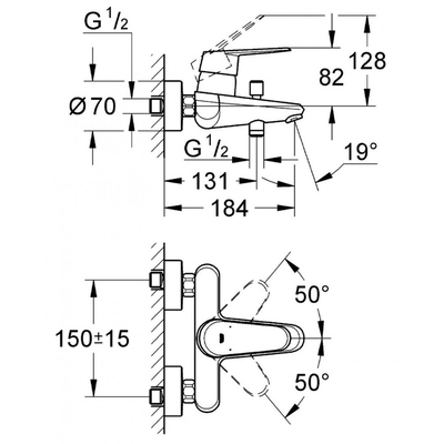 Bộ trộn nổi grohe 33390002 nóng lạnh Eurodisc Cosmopolitan