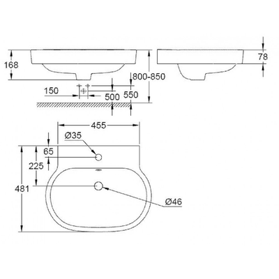 Chậu lavabo Grohe 39291000 bán âm