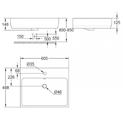 Chậu lavabo Grohe 39231000 treo tường