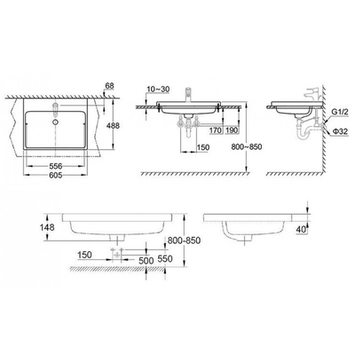 Chậu lavabo Grohe 39311000 bán âm