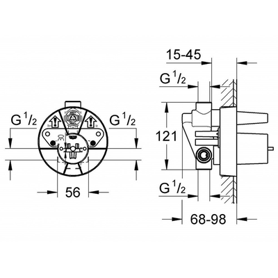 Bộ trộn sen Grohe 33963000 âm tường