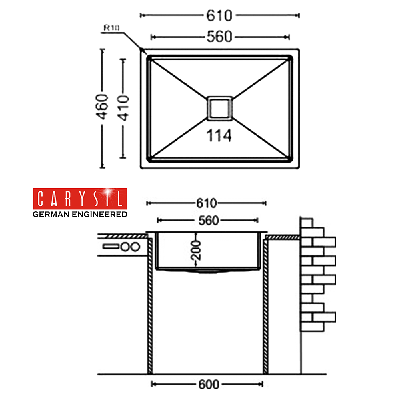 Chậu rửa chén inox carysiI A-MQ3