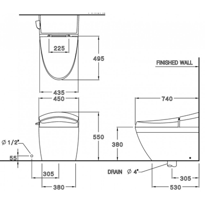 Bồn cầu 1 khối Cotto C10037 nắp đóng êm