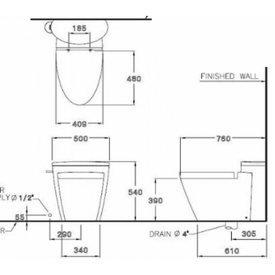 Bồn cầu 1 khối Cotto C1053 nắp đóng êm-copy