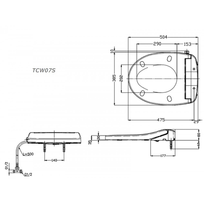 Nắp rửa cơ Ecowasher TOTO TCW1211A-copy