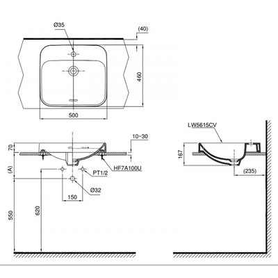 Chậu rửa lavabo TOTO LT5616 đặt bàn-copy