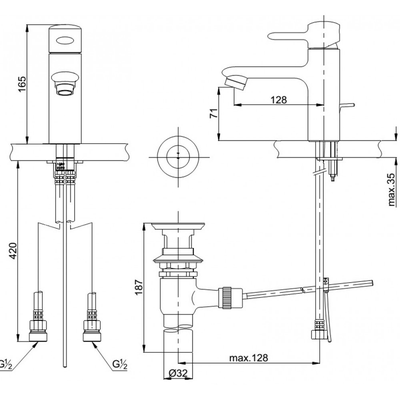 Vòi chậu lavabo TOTO DL342