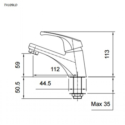 Vòi chậu lavabo TOTO TX109LD nóng lạnh