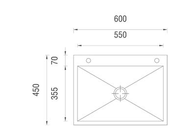 Chậu rửa chén inox crizto CR55