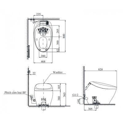 Bàn Cầu Điện Tử TOTO CS900VT/T53P100VR