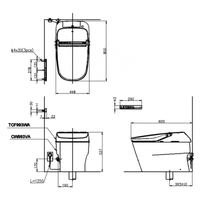 Bàn cầu điện tử TOTO NEOREST XH II CW993VA/TCF993WA