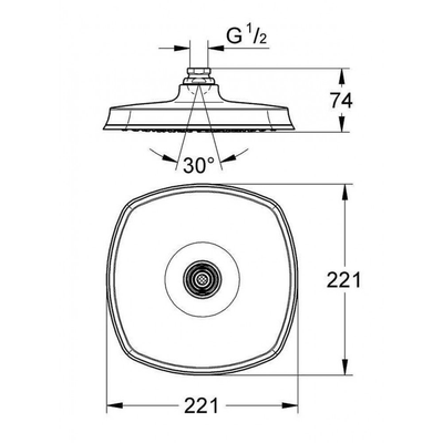 Bát sen Rainshower Grohe 27974IG0 Grandera