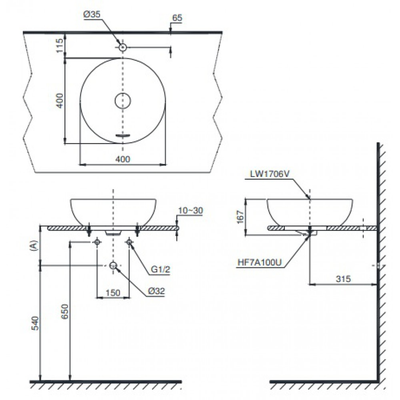 Chậu rửa Lavabo TOTO LW897C