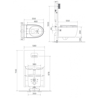 Bồn cầu treo tường INAX AC-952VN