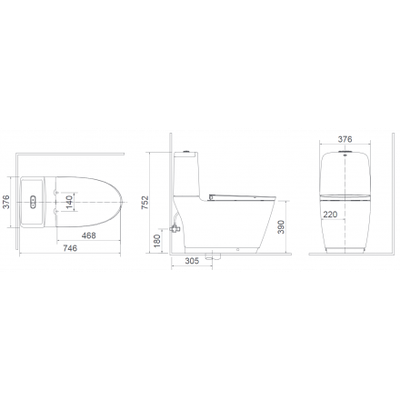 Bồn cầu 2 khối INAX AC-832VN