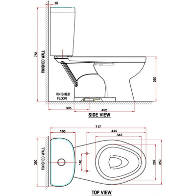 Bồn cầu 2 khối American Standard VF-2397SL nắp đóng êm 