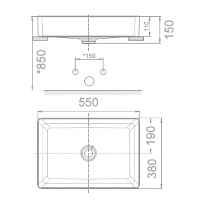 Chậu lavabo American Standard WP-F525 đặt bàn