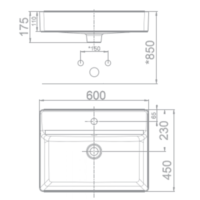 Chậu lavabo American Standard WP-F420 đặt bàn