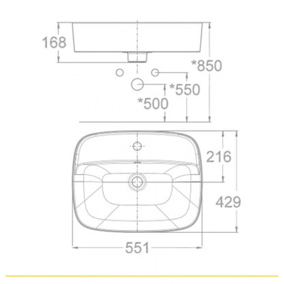 Chậu lavabo American Standard WP-0618 đặt bàn