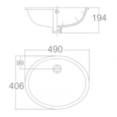 Chậu lavabo American VF-0496 âm bàn