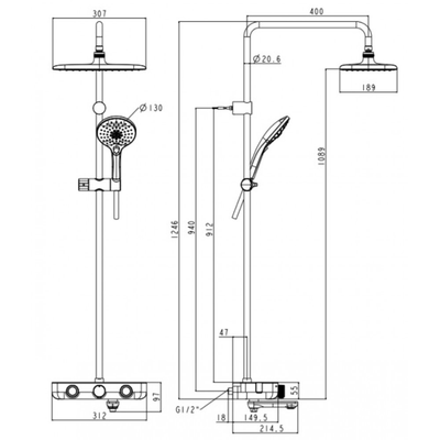 Sen cây American Standard WF-4956 cảm biến nhiệt