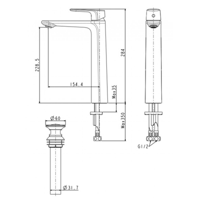 Vòi chậu lavabo American Standard WF-1702 cao cổ