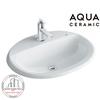 Chậu rửa lavabo INAX AL-2395V dương vành Aqua Ceramic