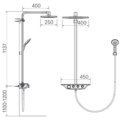 Sen tắm cây INAX BFV-615S-8C nhiệt độ