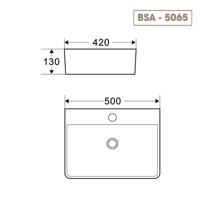 Chậu rửa lavabo BASIC BSA-5065 đặt bàn